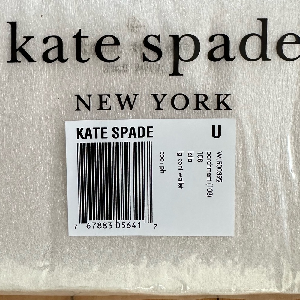 NWT Kate Spade ♠️ Leila Large Continental Wallet / Parchment - Picture 5 of 5